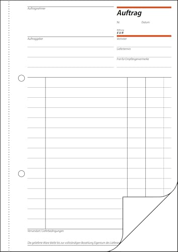 SIGEL AU525 Auftragsbuch A5, 2x50 Blatt