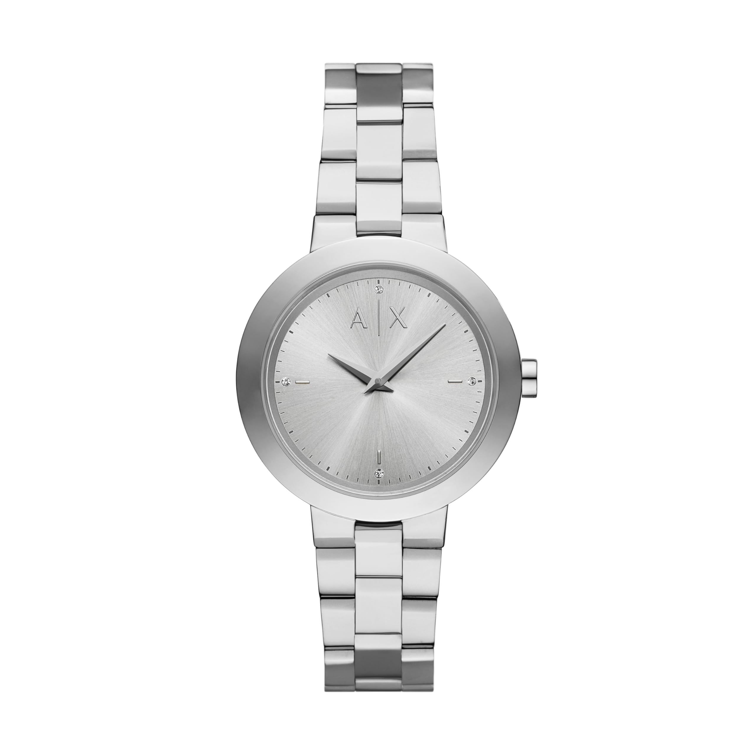Stainless Steel Analog Silver Dial Women's Watch-Ax5170, Band Color:Silver