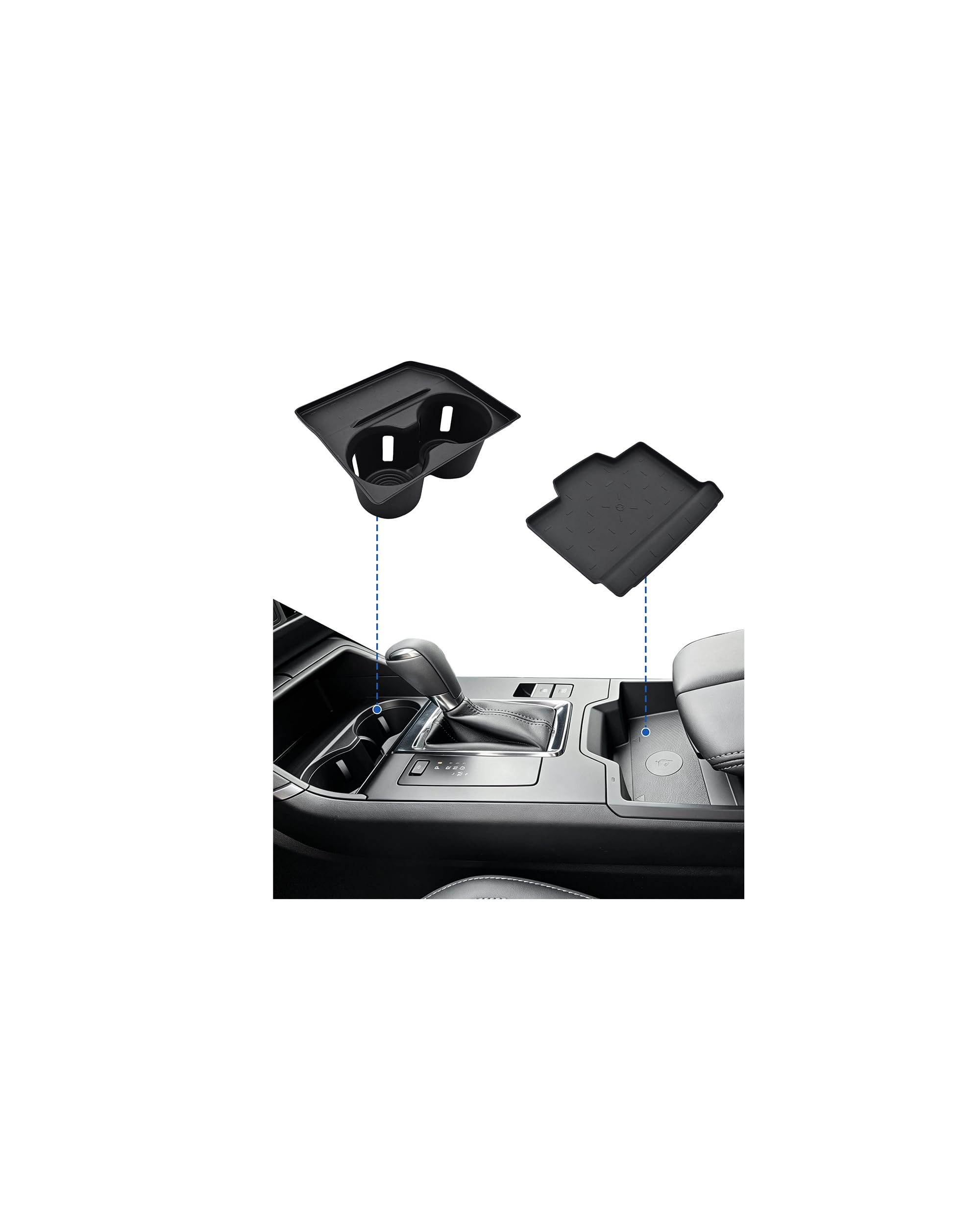 Cup Holder Insert &amp; Wireless Charging Mat for 2026 Mazda CX5 Accessories
