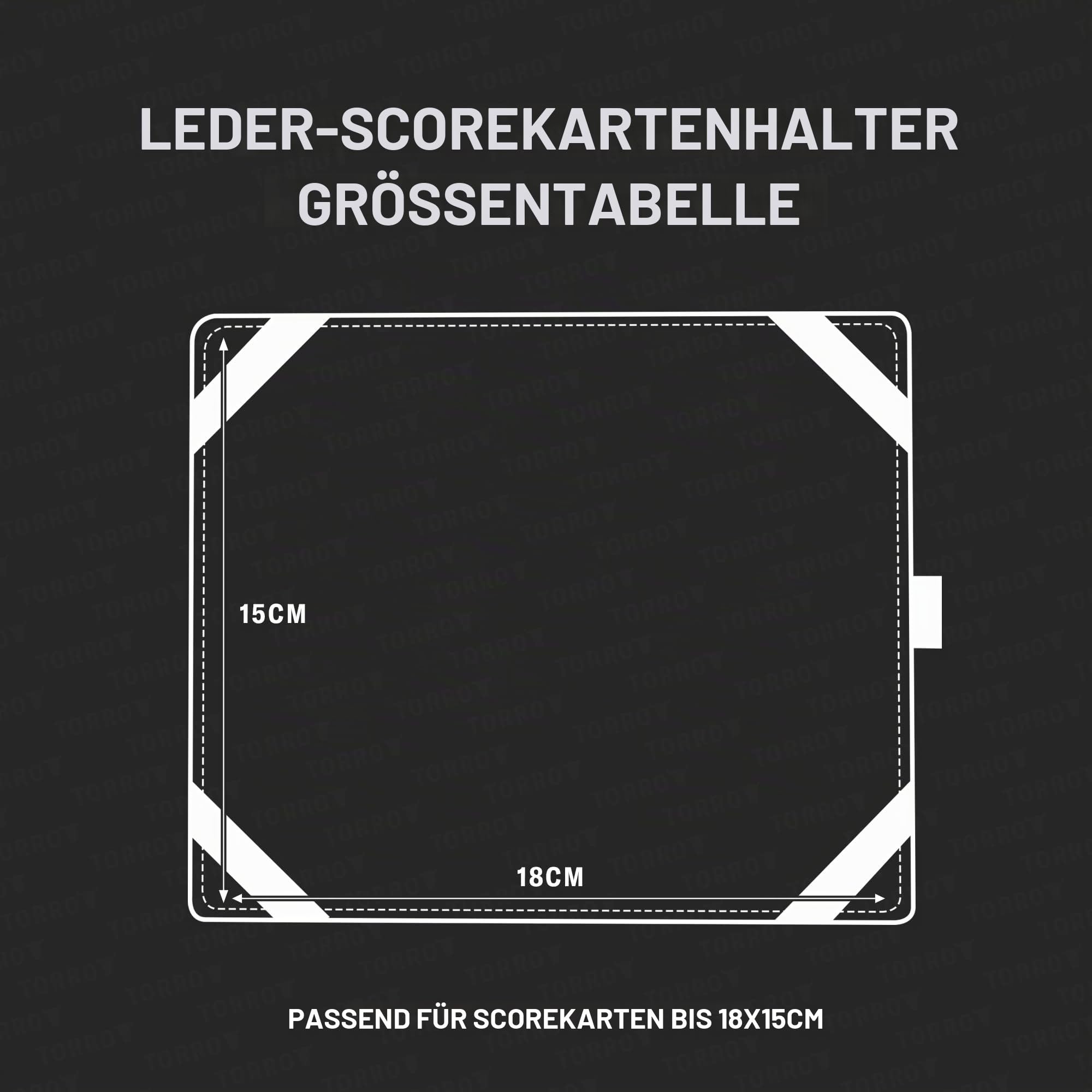 TORRO Golf Scorekarten Halter – Echtleder Golf Scorekarten Halter mit Kartenfach und Bleistift