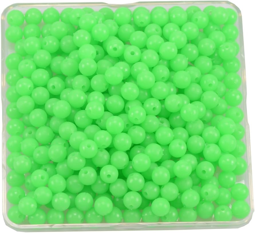500pcs/bag Luminous Beads 6mm Luminous Block Pearl Fishing Lure Accessoires Fishing Tackle