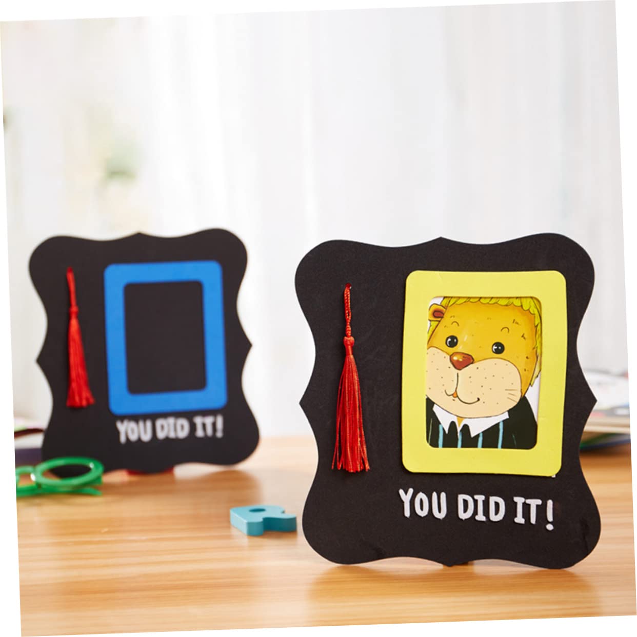 GRIRIW Diy Photo Frame Kit for Kids 3 Desktop Frames Graduation Present Non-woven Material Enhance Creativity Style