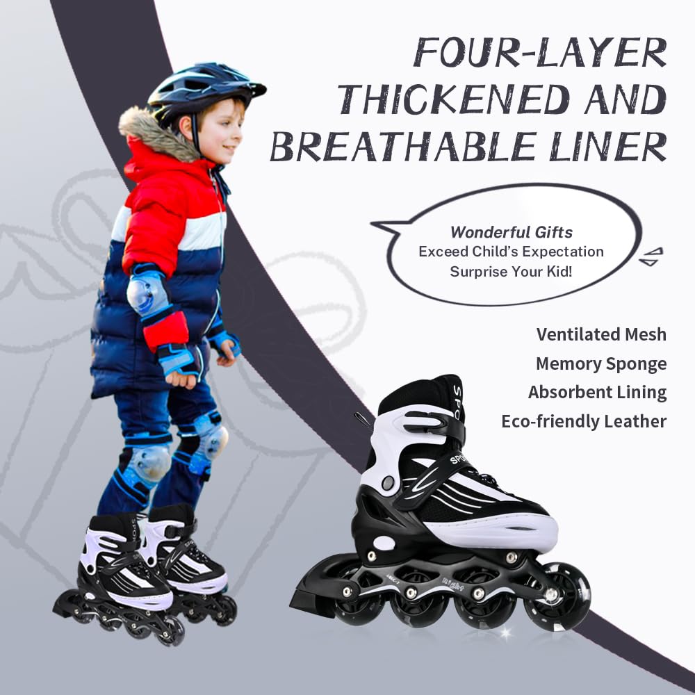 Inliner Kinder Inliner Damen Inline Skates Mädchen Jungen Verstellbare