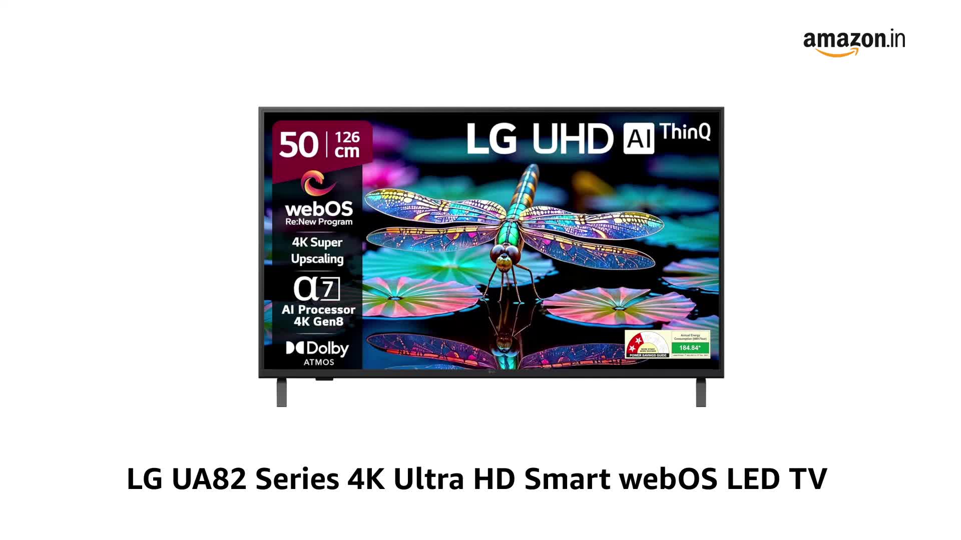 LG 126 cm (50 inches) UA82 Series 4K Ultra HD Smart webOS LED TV