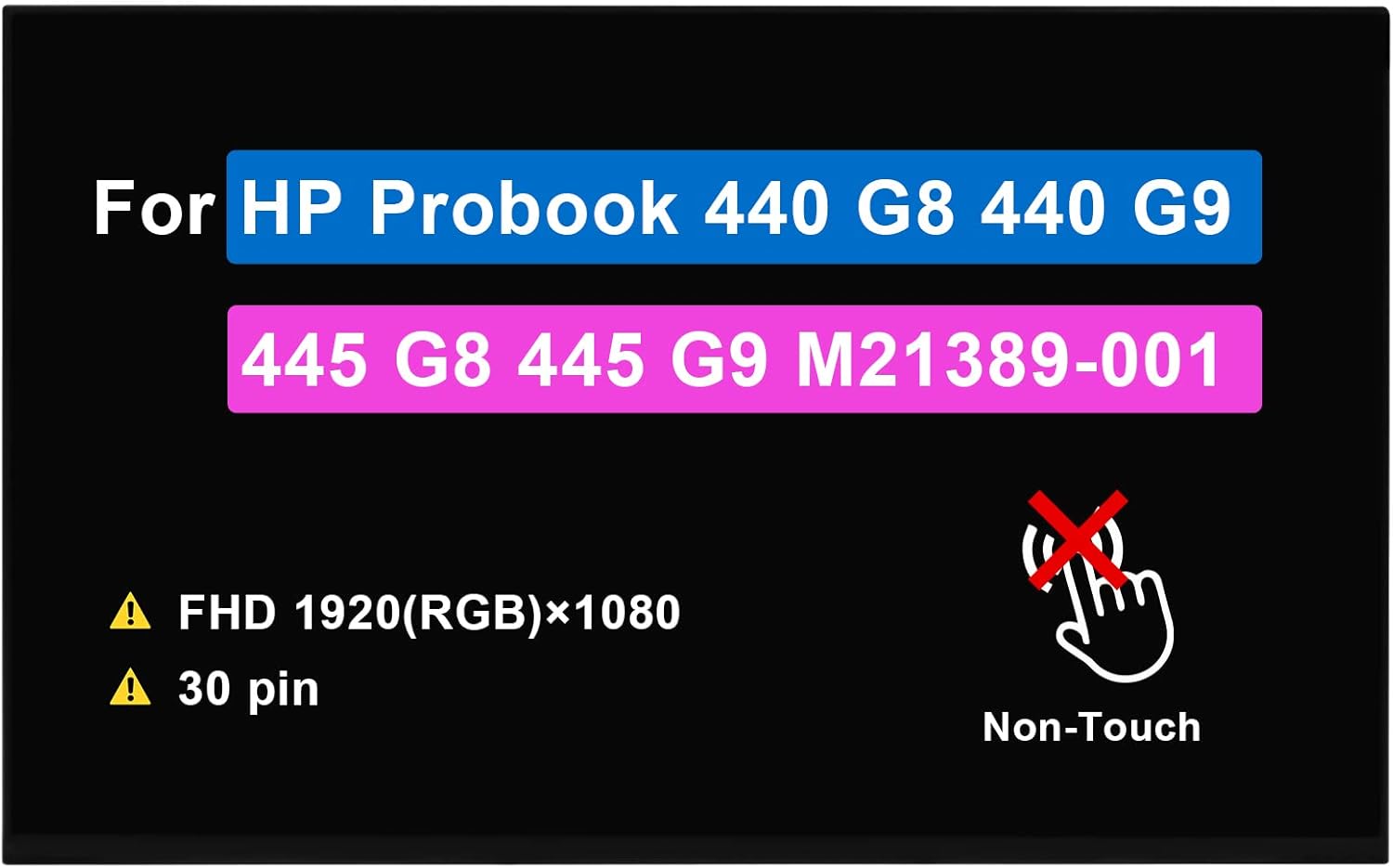 14" Screen Replacement for HP Probook 440 G8 440 G9 445 G8 445 G9 M21389-001 FHD 1920x1080 30 pin 60Hz Non-Touch LCD Display Panel