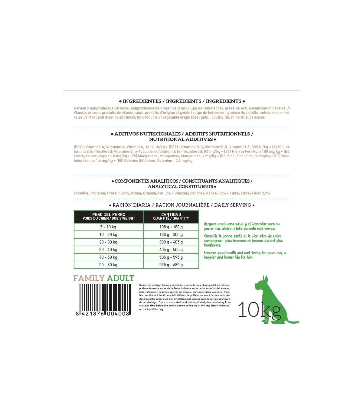 Yerbero Family Adult Comida para Perros con el 13% de Ahorro (Pack de 2 de 10 Kilos)