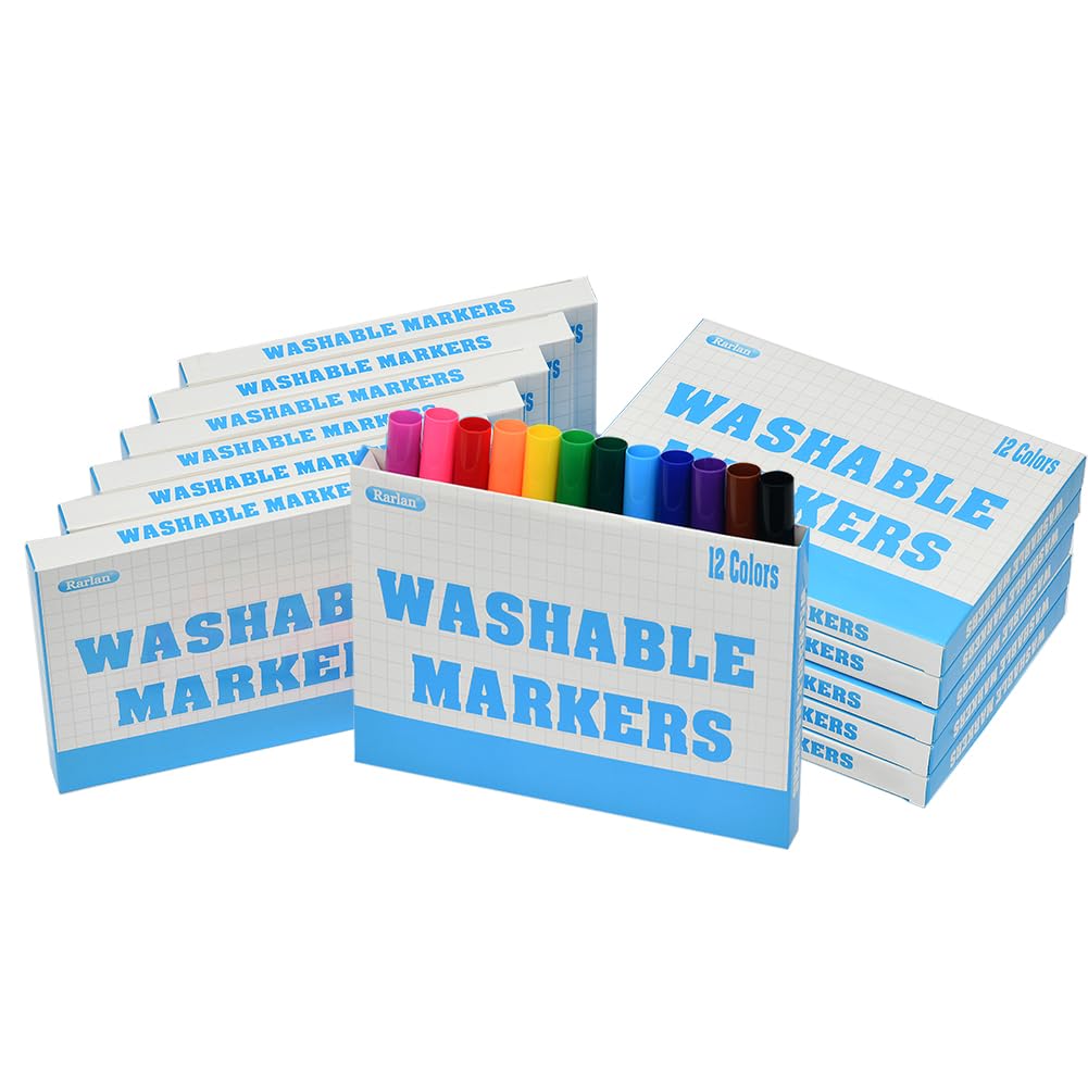 Washable Markers Bulk, Markers for Kids, Classpack, 12 Colors,12 Boxes, 144 Count