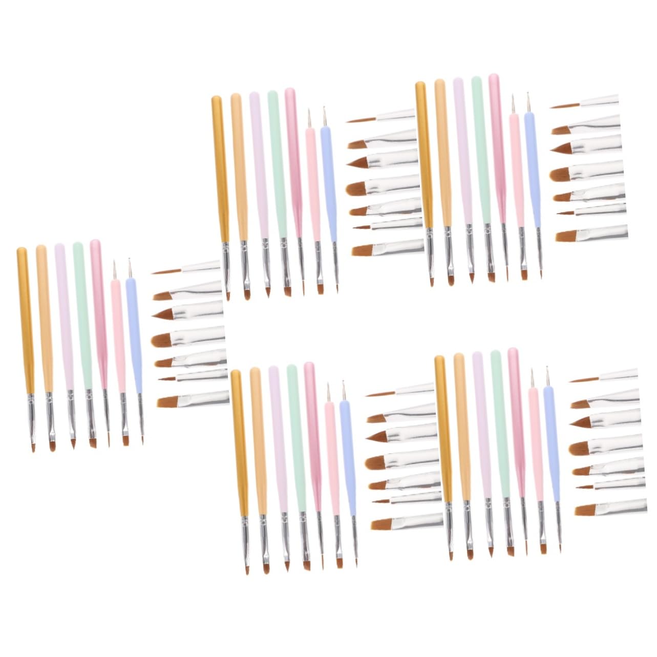 Healeved 35piezas Pinceles De Uñas Para Arte De Uñas Herramientas De Manicura Para Diseños Pinceles De Dibujo Para Salones y Uso Personal Macaron Material Duradero