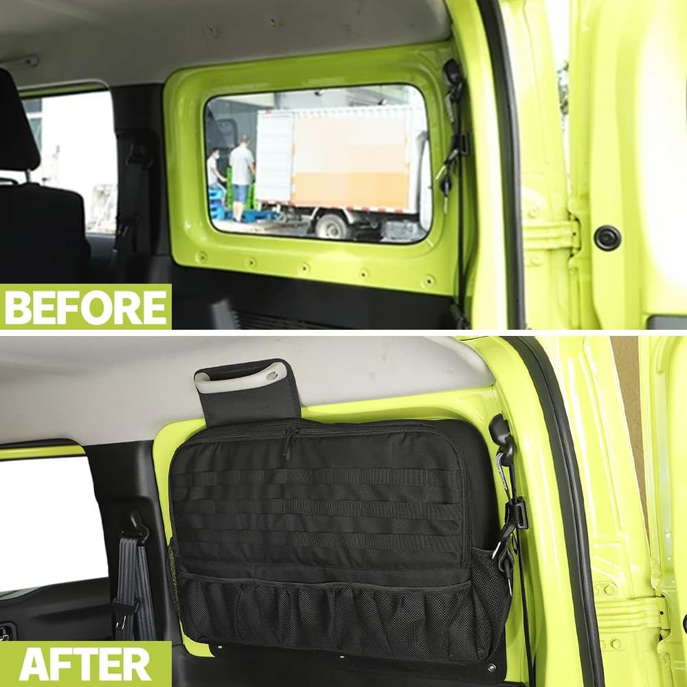 Car Rear Trunk Organizer Pocket Bag Cargo Oxford Cloth Storage Bag for Suzuki Jimny 2019-2026 Interior Accessories (Right Size)