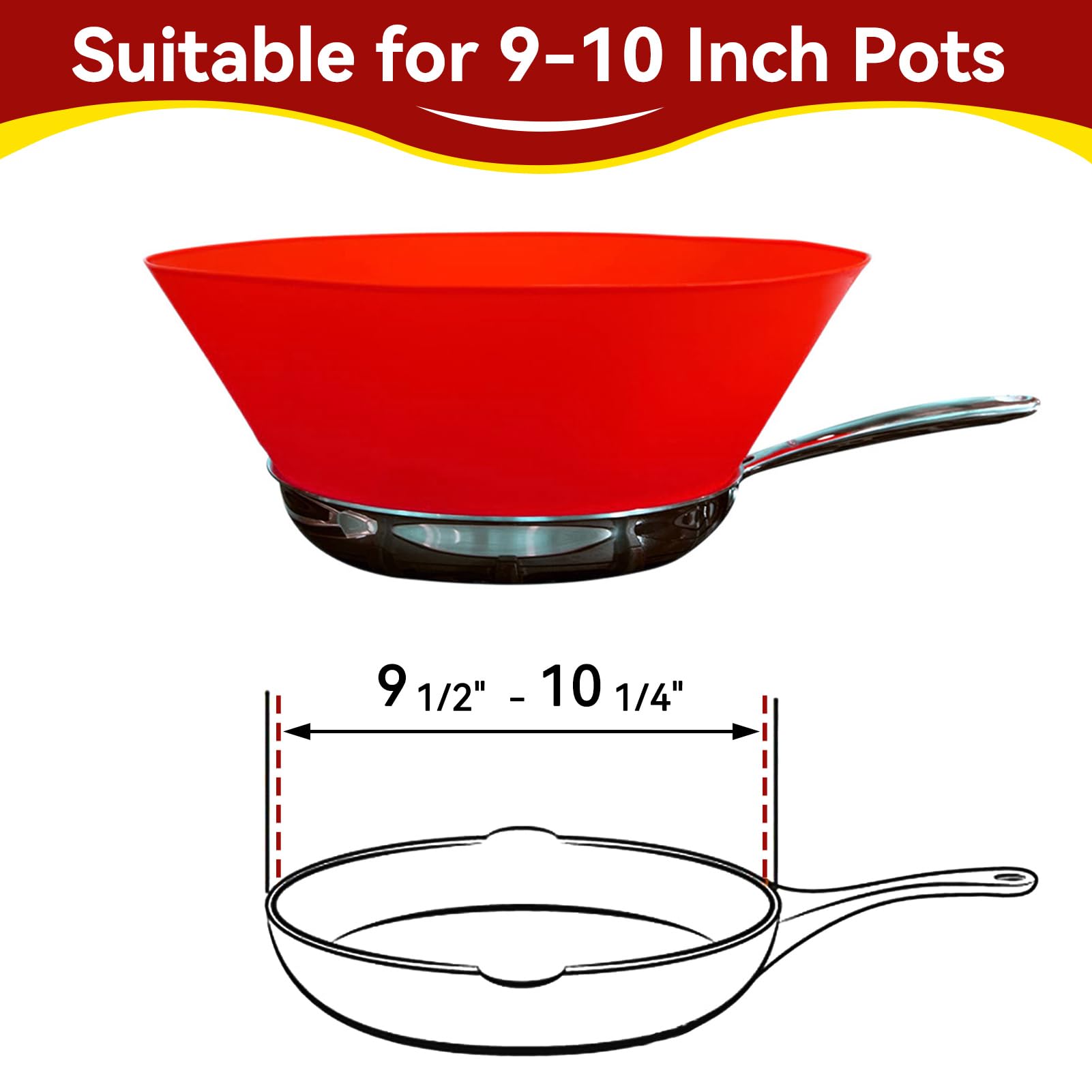 Protector Contra Salpicaduras Para Sartén, Silicona Resistente al Aceite Protector Contra Salpicaduras de Aceite Protector Contra Salpicaduras Frywall Suministros de Cocina Para La Cocina