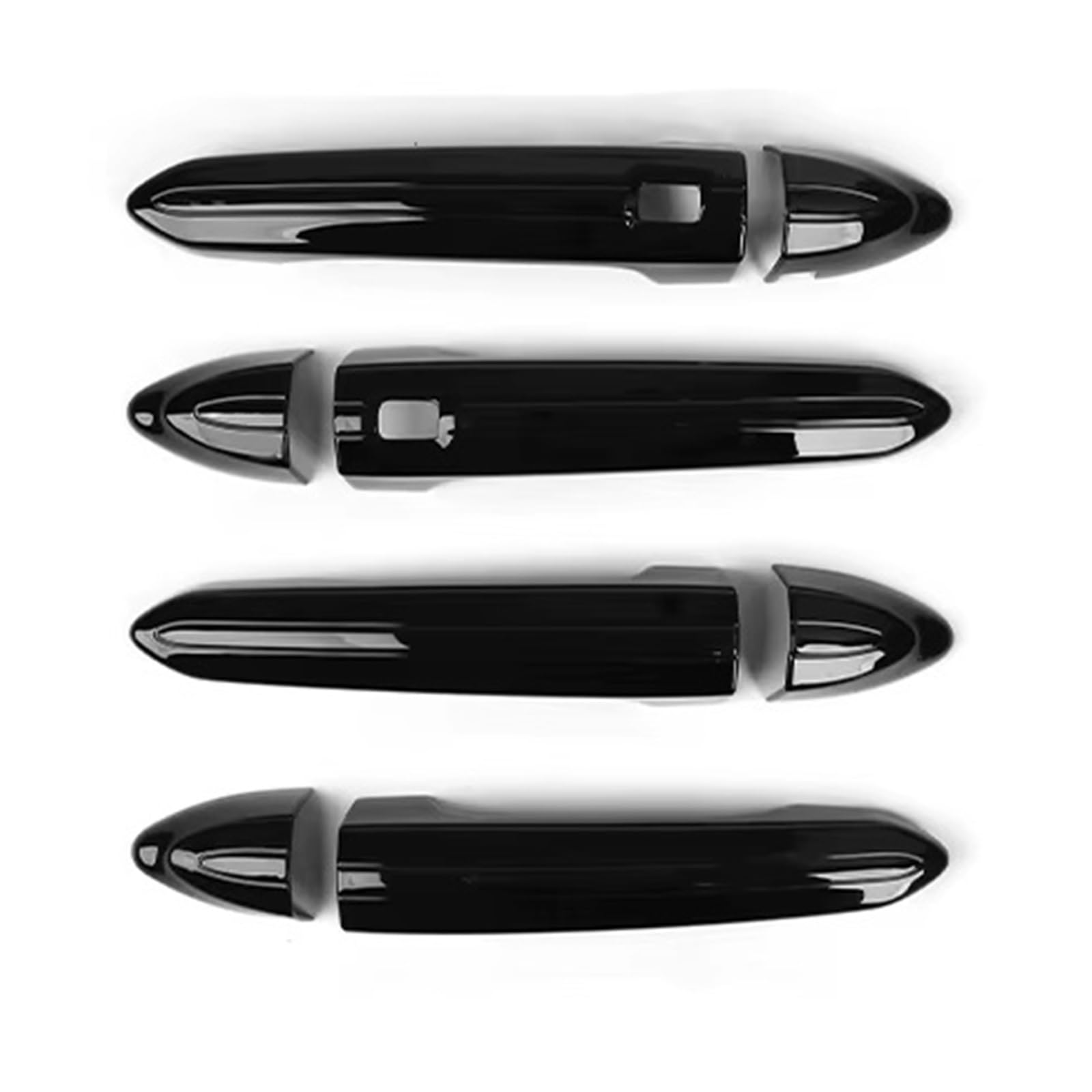 Cfdekoib Black Exterior Door Handle Cover Car Door Handle Trim Compatible With Genesis For G80 For Dh 2015-2020 Bowl Cover Ring Sticker Plus Pair Set Accessories
