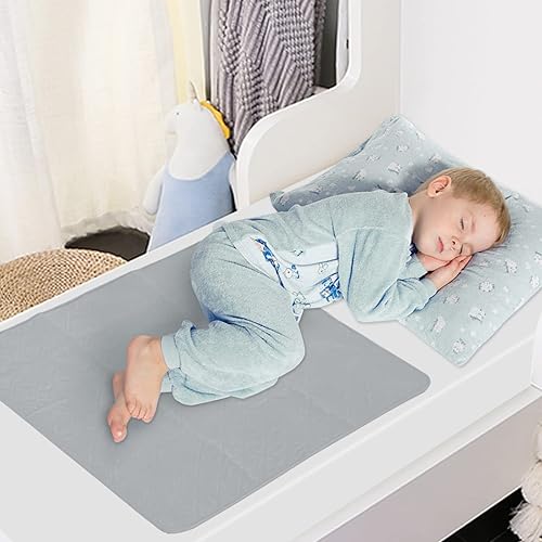 Miniatura 24 de Almohadillas de cama lavables e impermeables de 34 x 36 pulgadas, paquete de 2 almohadillas reutilizables para incontinencia, protectores de hojas