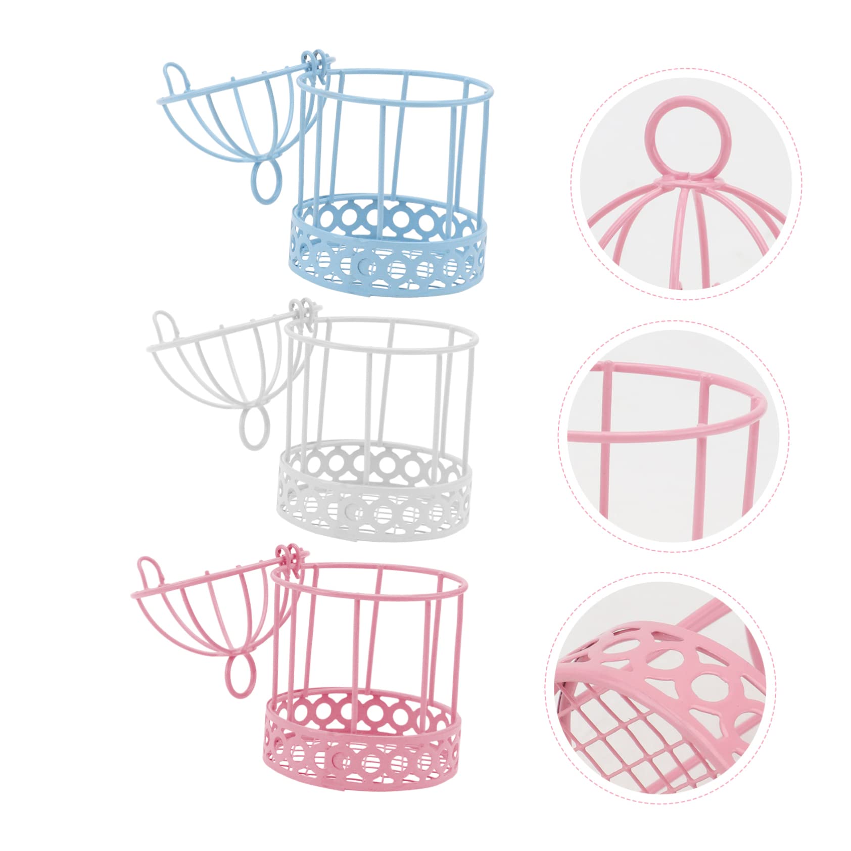 ULTECHNOVO 5 Ensembles Décoration De Cage À Oiseaux Accessoires De Maison Décoratifs Perruches Organisateur De Bureau Accessoires De Maison De Poupée Miniature 3 Pièces * 5