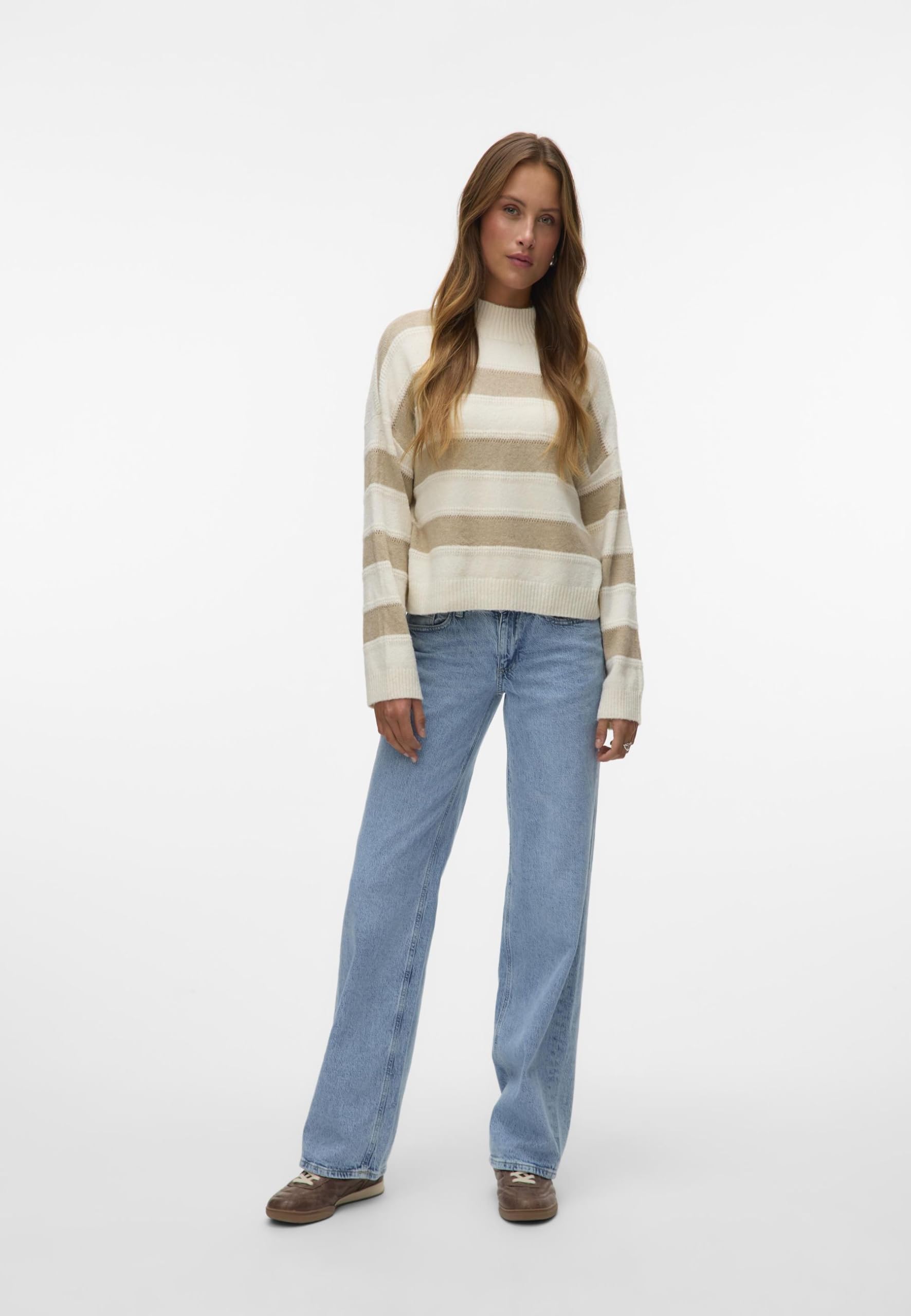 Vero Moda Vminez LS Highneck Short Pullover Boo Vminez LS Highneck - Jersey Corto Boo Mujer (Pack de 0)