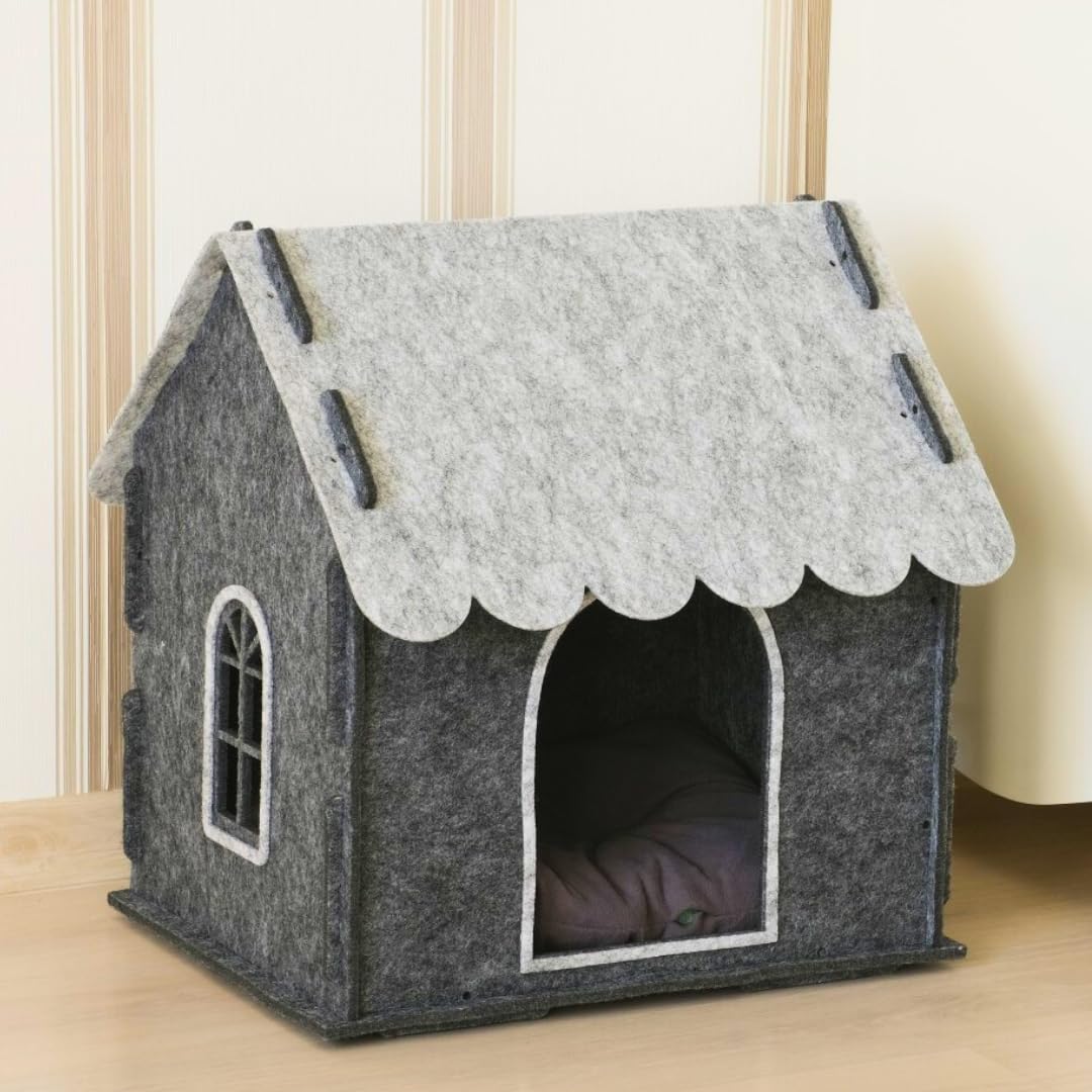 PETCUTE Katzenhaus Indoor Katzen,Waschbares Katzenh Produktbild-Vorschau 2