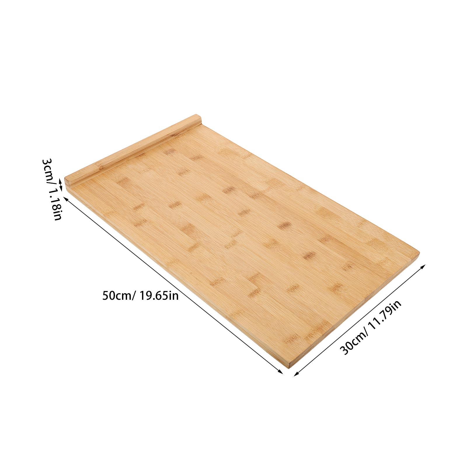 Hohopeti Tabla de Cortar Grande 50x30 Cm con Borde para Cocina, Resistente, Multifuncional para Cortar, Amasar y Picar, Apta para Lavavajillas, Adecuado para Preparar Alimentos en Hogar