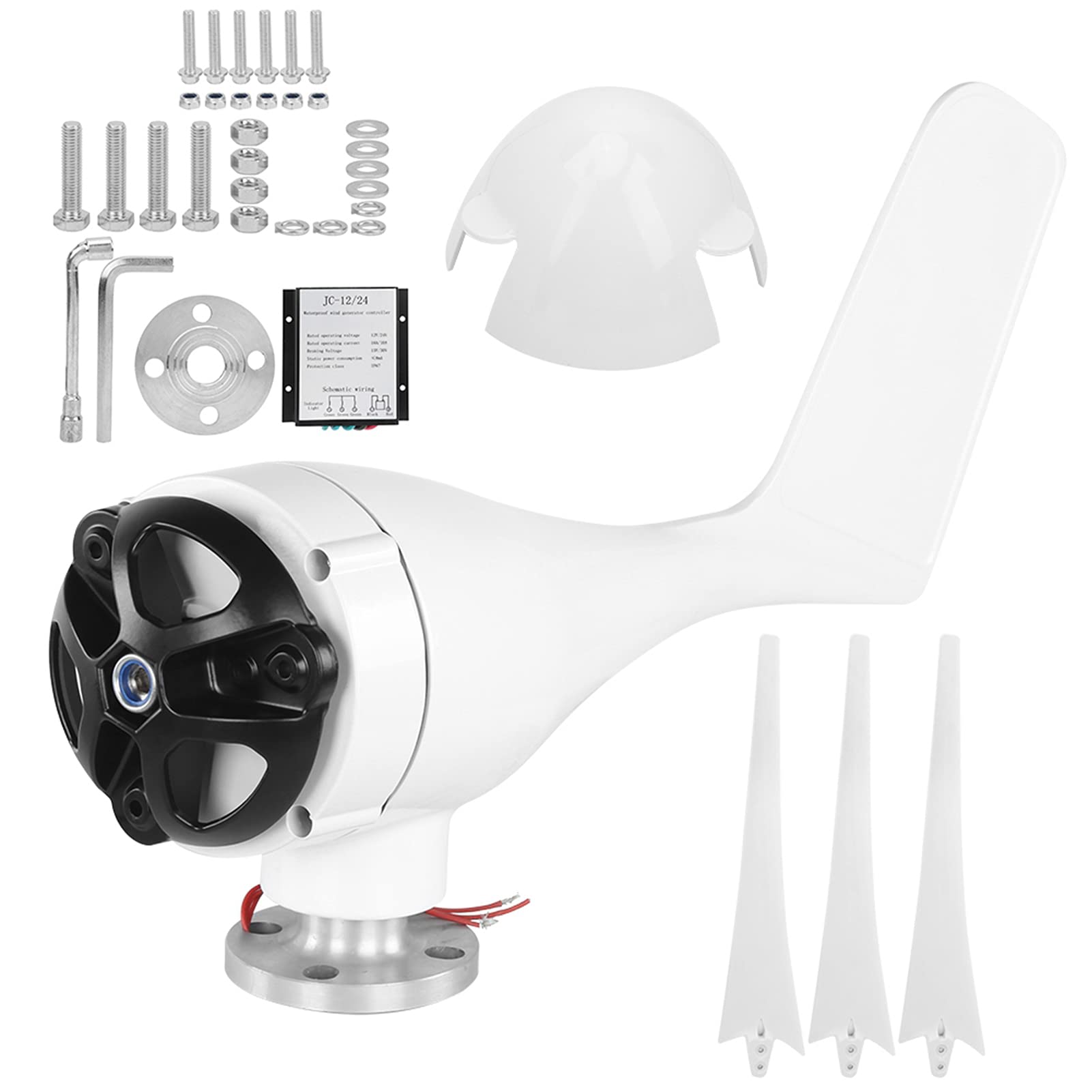 Turbine Eoliche, Generatore di Turbine EolichePiccolo Generatore, Generatore di Energia per Esterni, 400 W con, Parti e Accessori per Energia Solare Ed Eolica (48V)