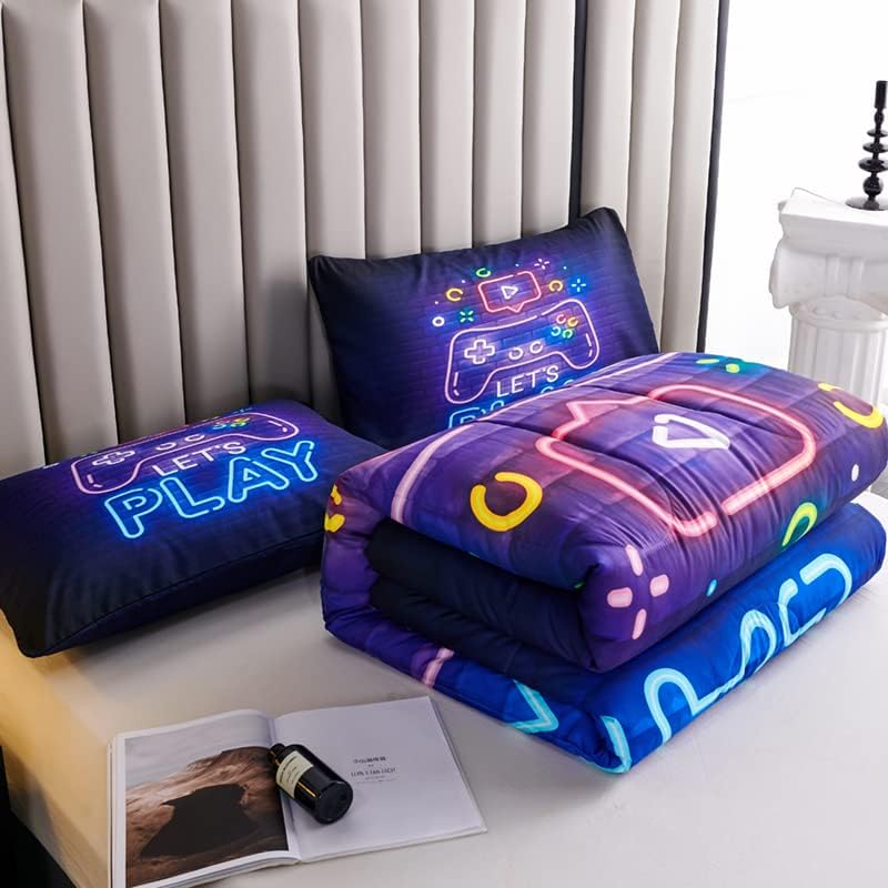 Gaming Bedding Sets for Boys,Twin Comforter Set for Boys,Gaming Comforter Set for Boy,Kids Bedding Twin with 2 Pillowcases,Microfiber Boy Bed Set,All Season Use - Image 5