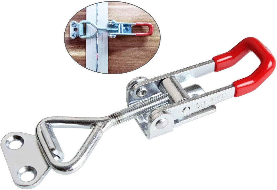 Suреr Sаlе 🛒 6 Pack Adjustable Toggle Latch Clamp 4001, 330 Lbs 150Kg Holding Capacity, 4001 Heavy Duty Quick Release Pull Latch Toggle Clamp