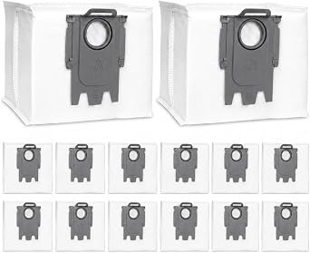 14 Pack Replacement Dust Bag for Roborock S8, S8 Pro Ultra, S7 MaxV Ultra, S7 Pro Ultra, Q7, Q7 Max, Q5, Q5 Pro, Q8 Max, Self-Emptying Dock, 3L Large Capacity Diposable Bag Accessories Set