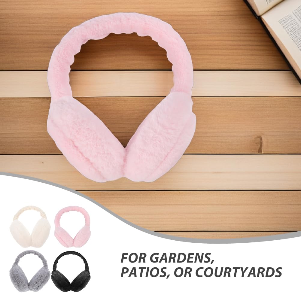VALICLUD 4 protectores auditivos plegables y peludos para mujer, diadema y acogedora de invierno para la escuela y al aire libre.