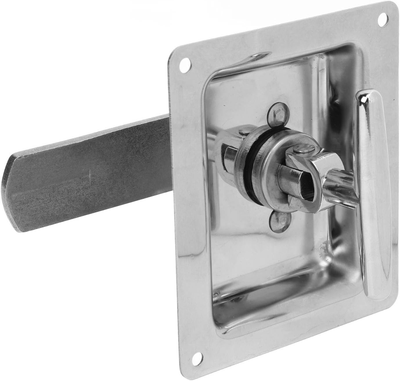 Truck Tool Box Latch, T-Handle Latch Stainless Steel Folding Toolbox Lock Trailer Toolbox Handle Latch for Truck, RV, Trailer, UTV, ATV Box
