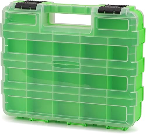 Miniatura 6 de Portable Storage Organization with Double Secure Locking Removable Bin Compartment Multipurpose Hardware Tool Box Storag