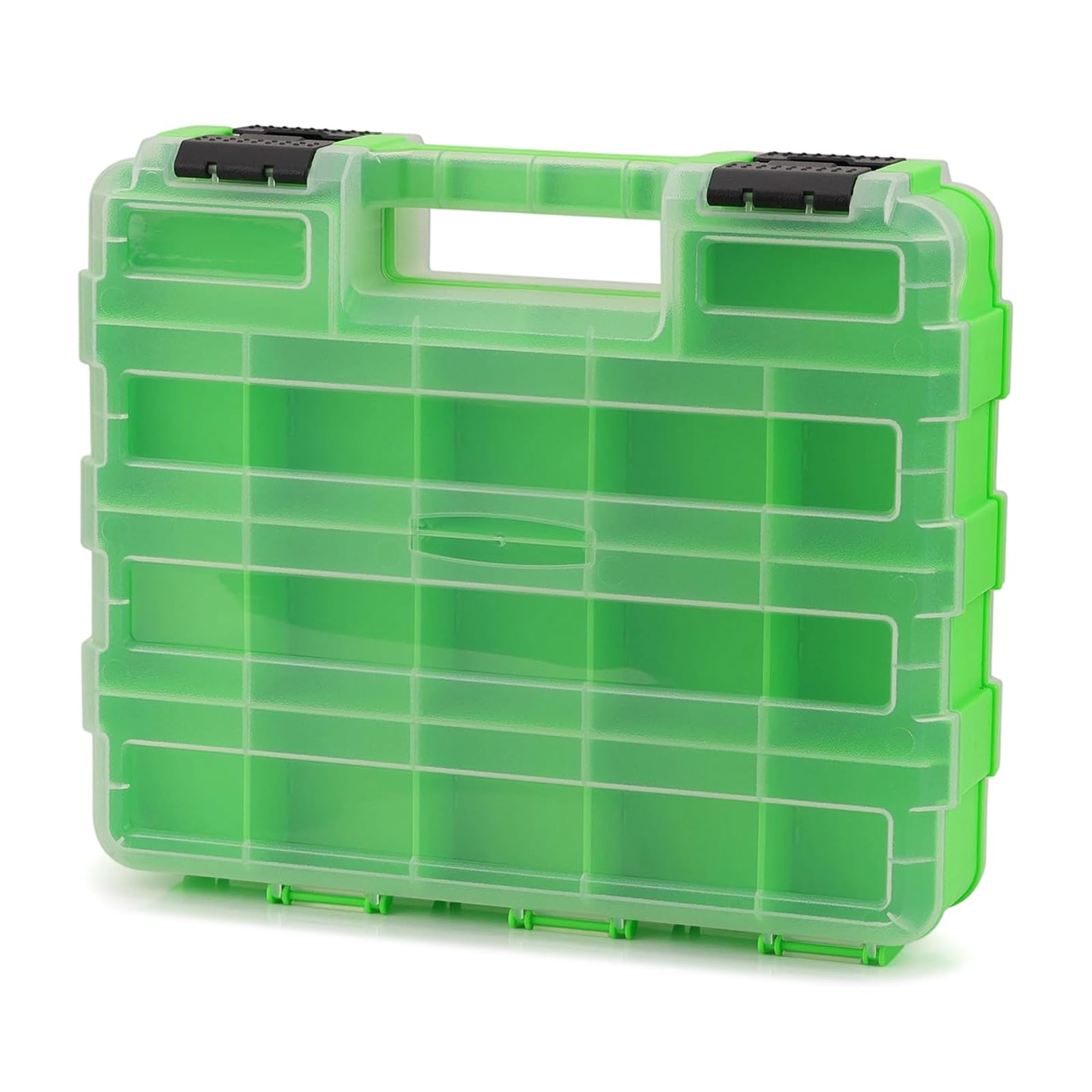 Scatola portautensili portatile Organizzazione Hardware Scatola di immagazzinaggio Portatile Piccola Parte con Divisore Rimovibile per Vite Dado Bullone Manico Ergonomico Strumento Storage