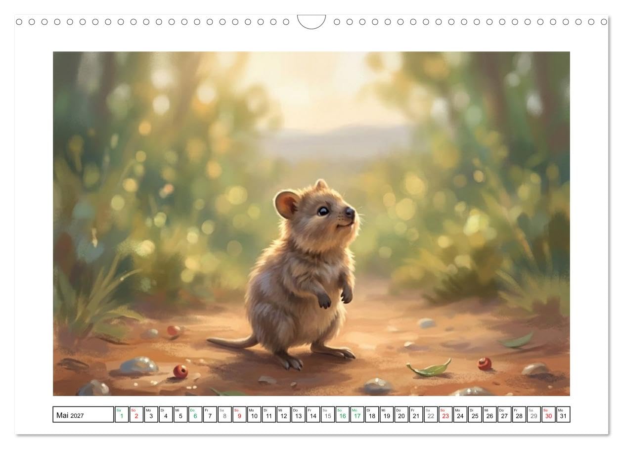 Quokkas - Glückliche Momente im australischen Busch (Wandkalender 2027 DIN A3 quer), CALVENDO Monatskalender: Momente mit den lächelnden Wundern Australiens (CALVENDO Tiere)