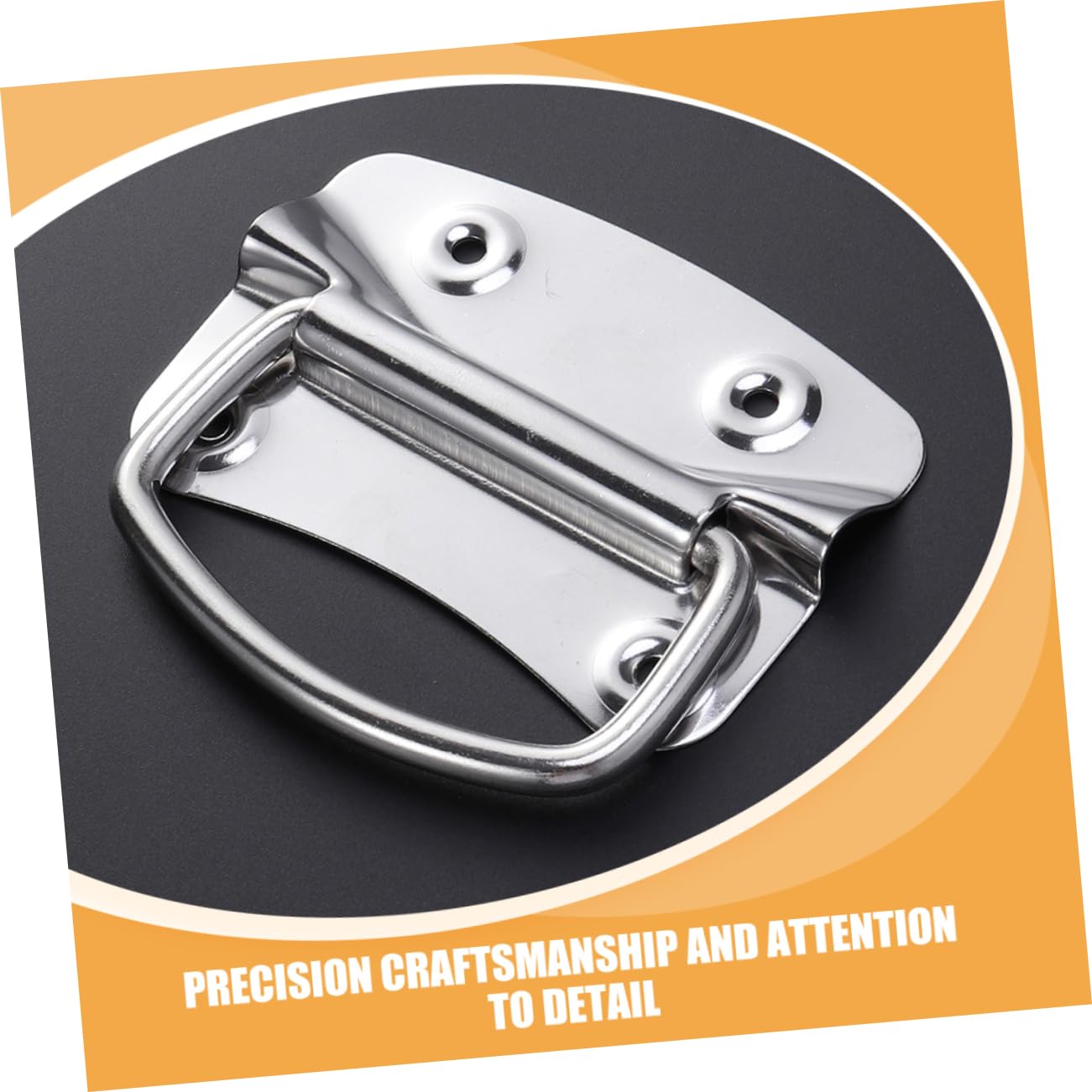 SOLUSTRE 1set Hardware Luggage Handle Kitchen Cabinet Handles Cabinet Pull Handle Pull Flush Lift Ring Foldable Boat Hatch Latch Attic Door Pull Drop Handle Case Handle Nickel-Plated 2pcs