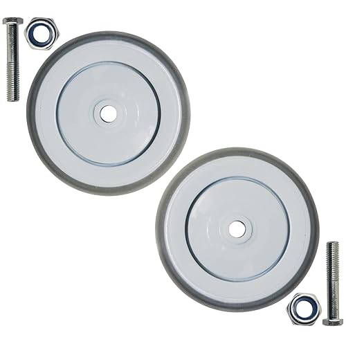 BESUNTEK Ruedas de empuje, ruedas de goma silenciosas de 4 pulgadas, kit de repuesto de rueda de compras con rodamientos de bolas de precisión para