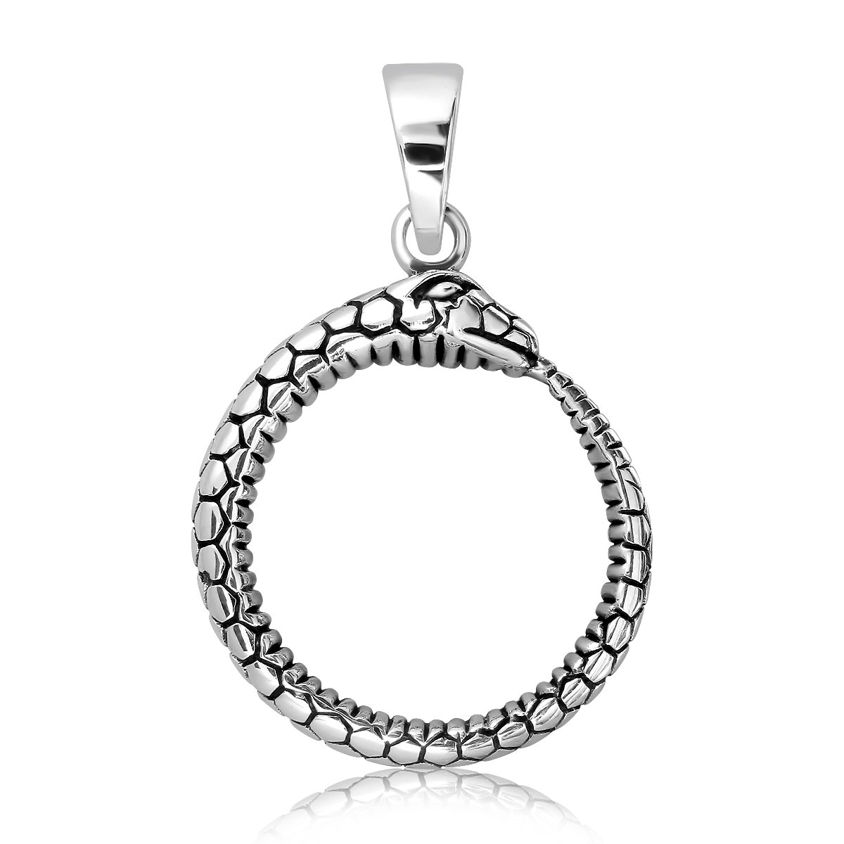 Pendentif Serpent En Argent Sterling 925 - 6.4 Grammes - Modèle Providence #26310 - Neuf France