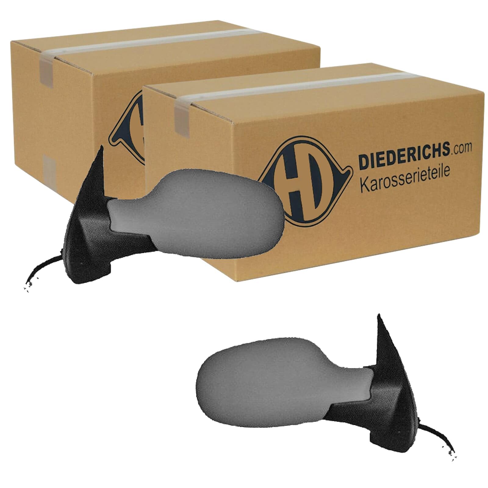 2x Diederichs Elektrische Außenspiegel Grundiert