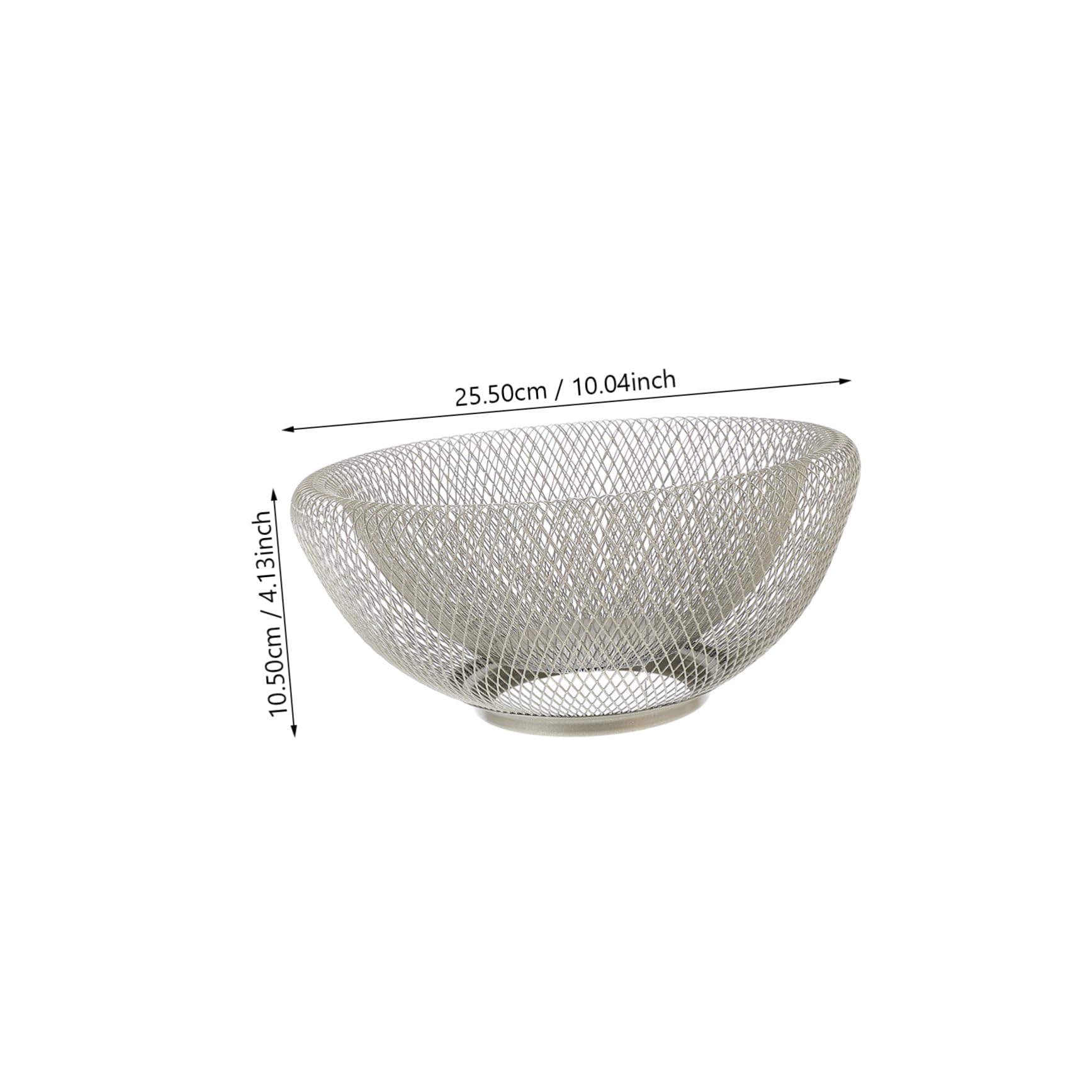 Cabilock 1 Pc Wrought Storage Basket for Fruits Vegetables Snacks Stylish Silver Design Multipurpose Drainage Storage for Kitchen Living Room Use