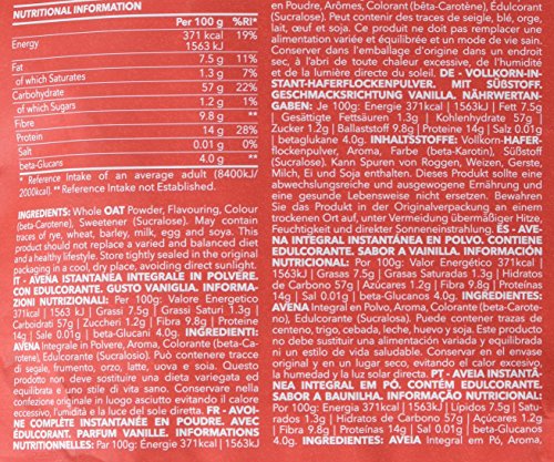 Prozis Avena Istantanea Integrale in Polvere, 1250 g, Gusto Vaniglia - Image 4