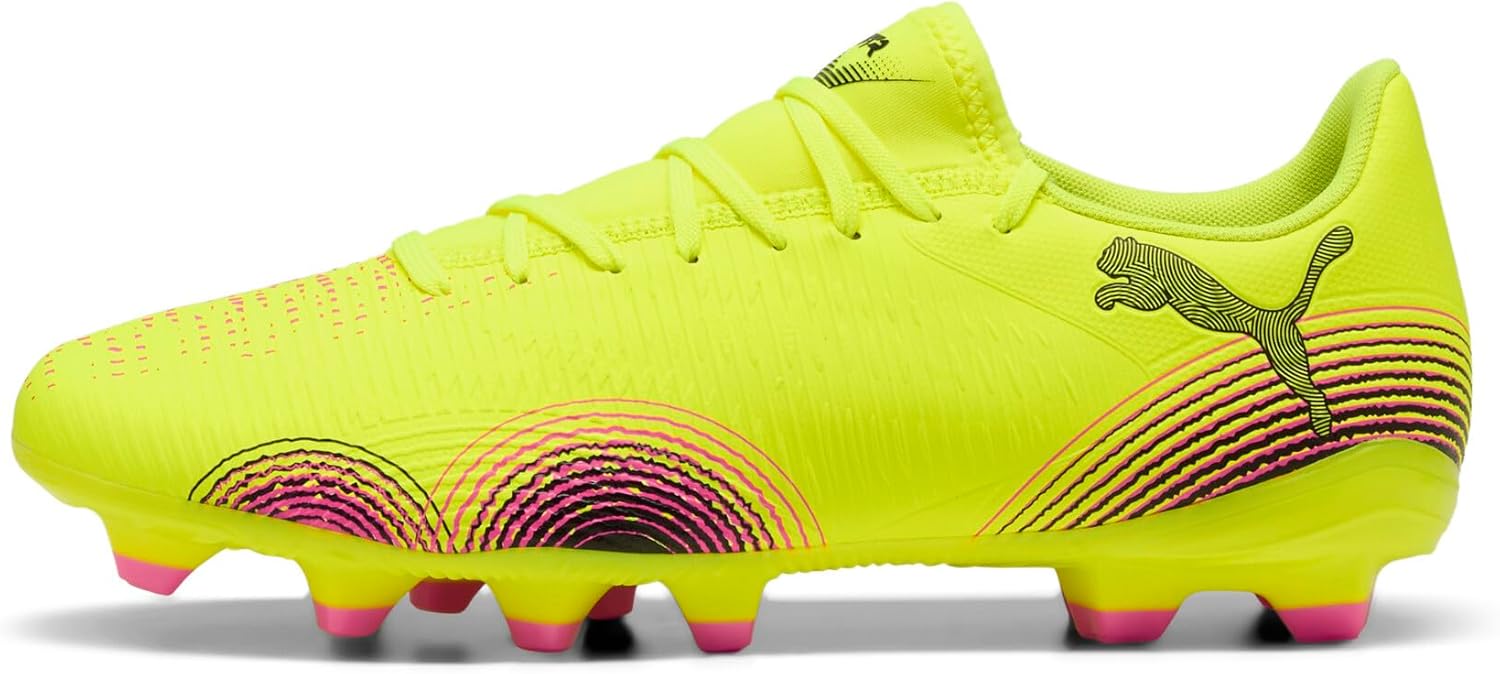 Puma Future 8 Play FG/AG Unisex Football Boots, Yellow ALERT-Puma Black-Sun Struck