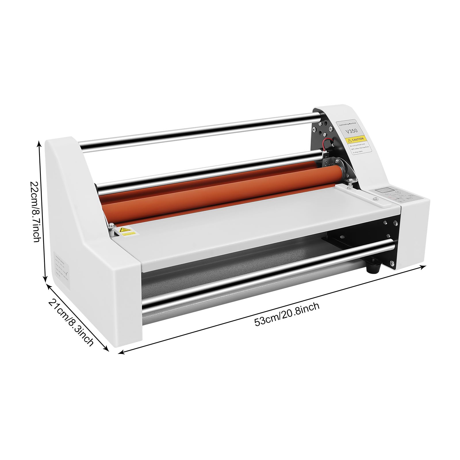 Hot Cold Roll Laminator 110V Electronic Overmolding Machine, V350 Roller Overmolding Machine Thermal Roller Laminator for Cold Lamination, Double Sided Lamination