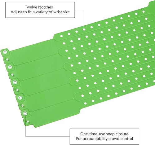 Miniatura 17 de Red Plastic Wristbands 500 Pack - Colored Wristbands for Events, Vinyl Wrist Bands of Party by Fivepeans