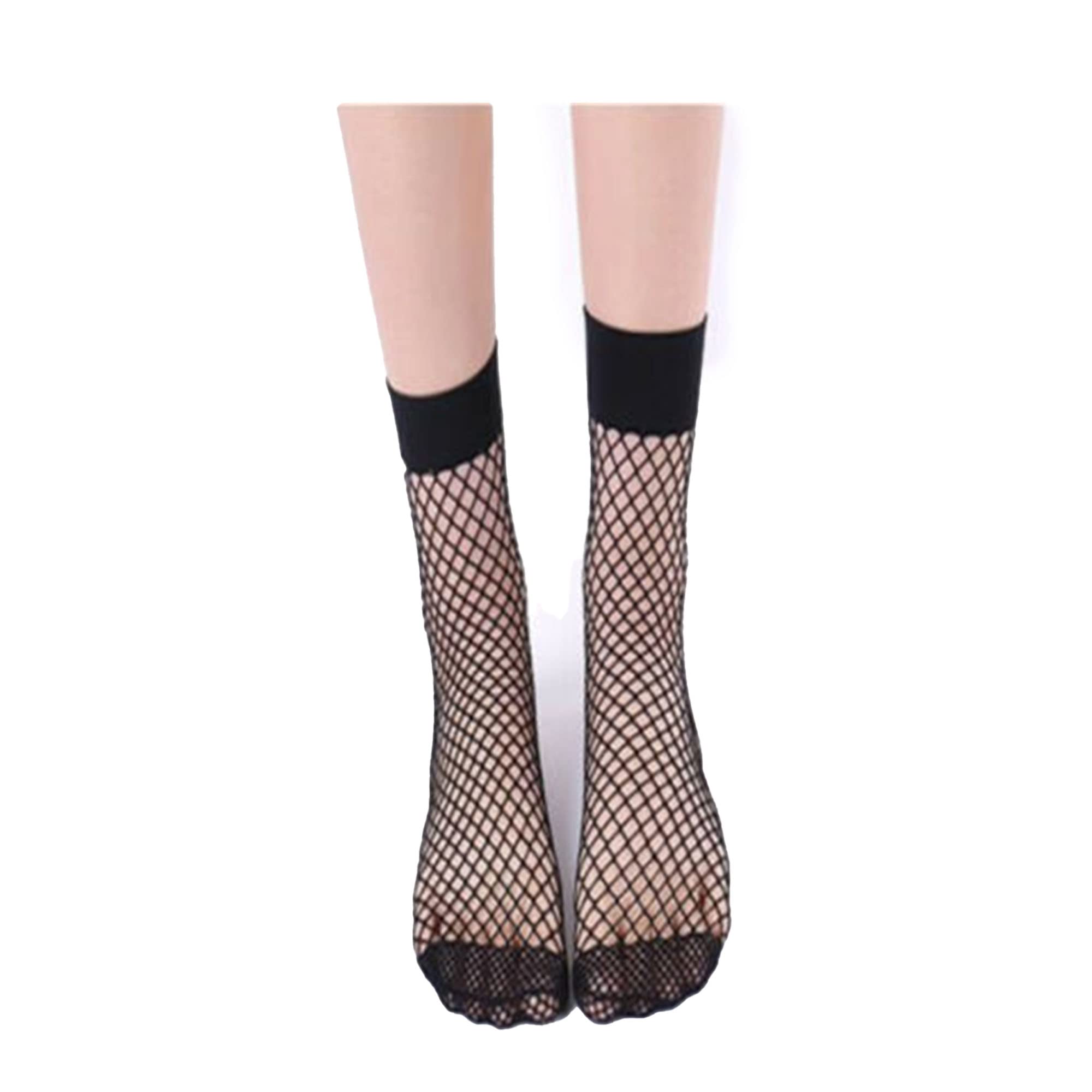 The Fancy Dress® Women Black Lace Fishnet Socks Ankle High Dress Hollow Out Mesh Net Sock ladies ankle fishnet socks