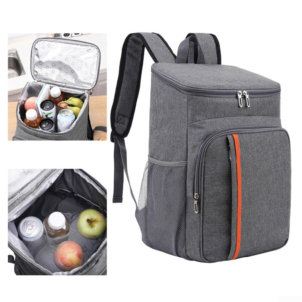 DAZZLEEX Zaino termico,Zaino refrigerante da 18L, borsa termica a prova di perdite, borsa termica termica per picnic, per spiaggia, campeggio, escursionismo, picnic (nero)