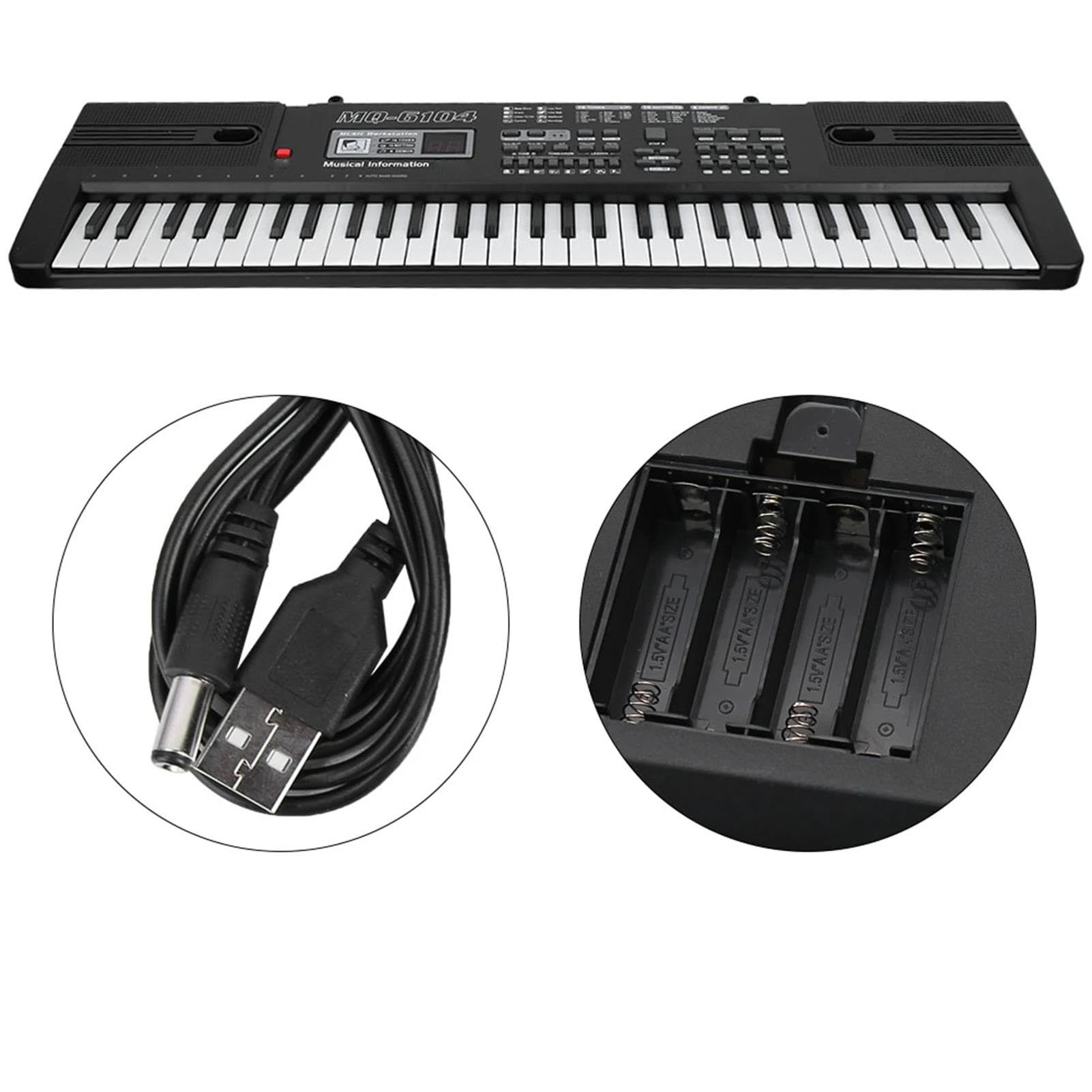 Elektroniczny Instrument Fortepianowy Przenośna 61 Klawiszowa Cyfrowa Elektroniczna Klawiatura Organowa Z Mikrofonem