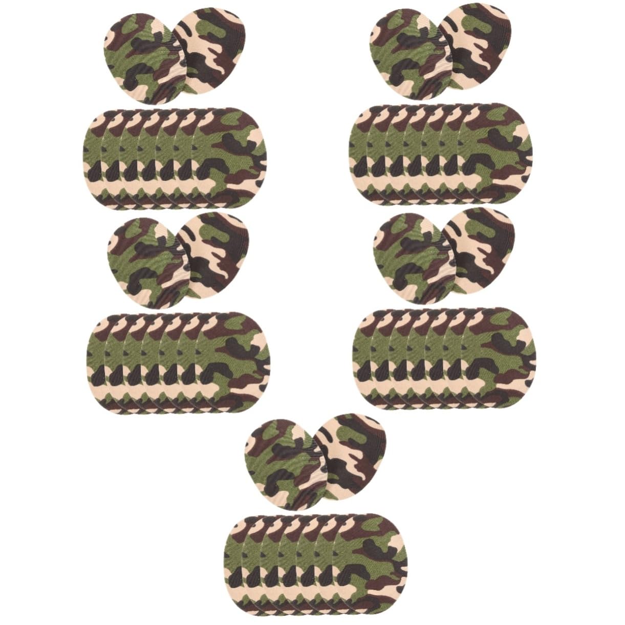 Angoily 5 Set Toppe Termoadesive Camouflage Per Riparazioni Abbigliamento Patch Multi Per Jeans Borse E Accessori Decorativi 10 Pezzi*5