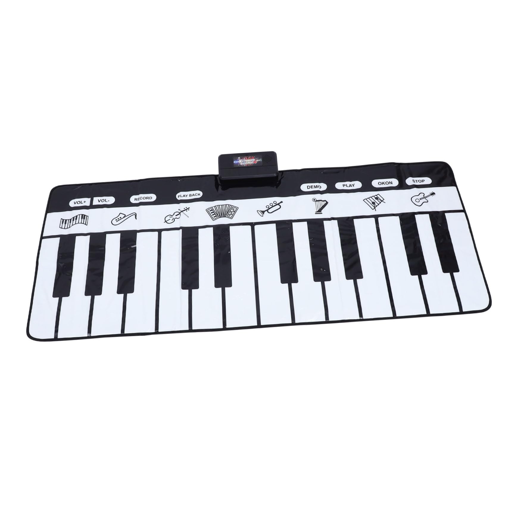 Tappetino Musicale Pianoforte 180x72cm Bianco, 1 Pezzo
