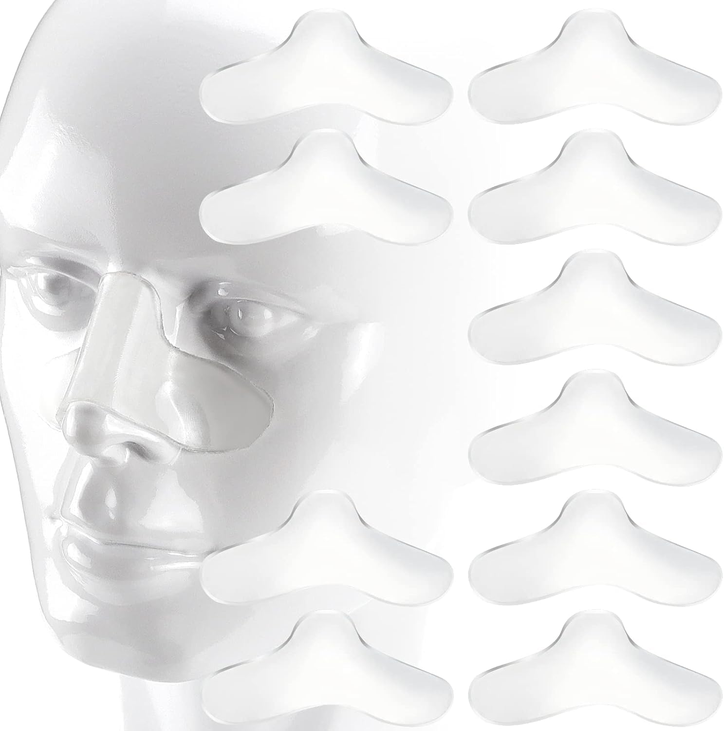 NALACAL10 Pack Universal Nose Pads for CP-AP Ma-sk - Nasal Gel Pads Avoiding Air Leaks,Red Mark Irritation and Soreness,Can Be Trimmed