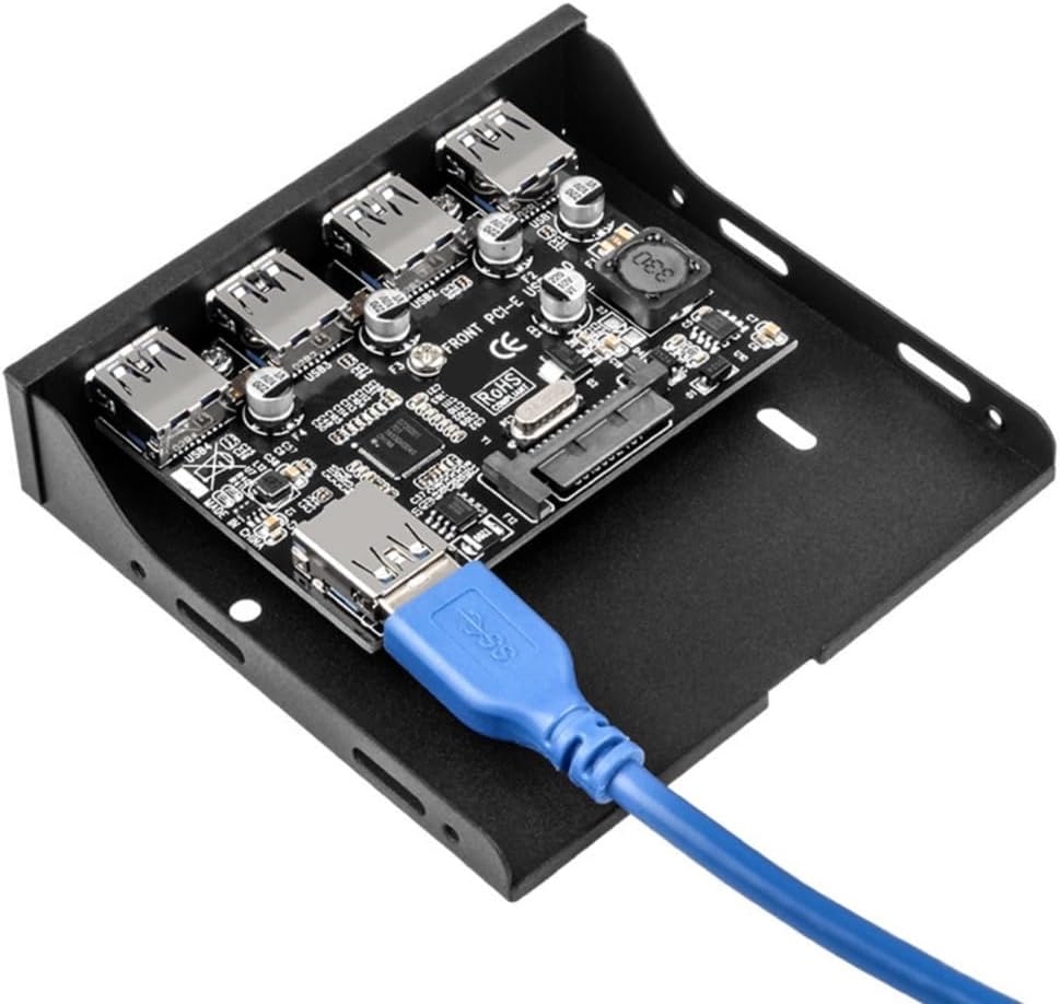 USB3.0 Front Panel Adapter PCIE to 4 Port ExpansionCard for Fast Data Transfer