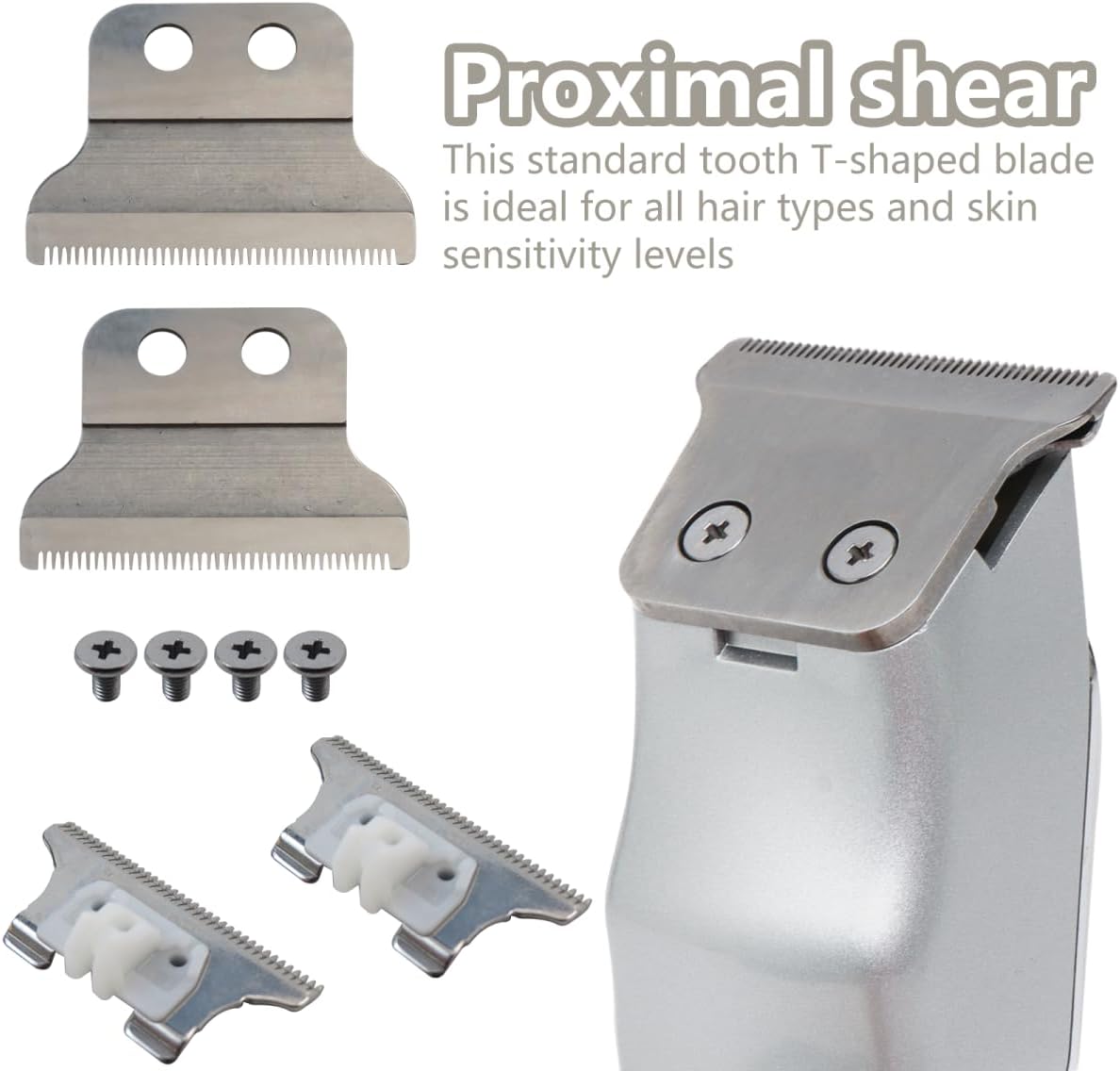 Trimmer Blades Replacement Easy to Replace Fit for T-Wide Wahl 5 Star Series Detailer (8081) Cordless Detailer LI (8171) Enhanced Performance Fit for Smooth Trimming Experience - Pack of 2
