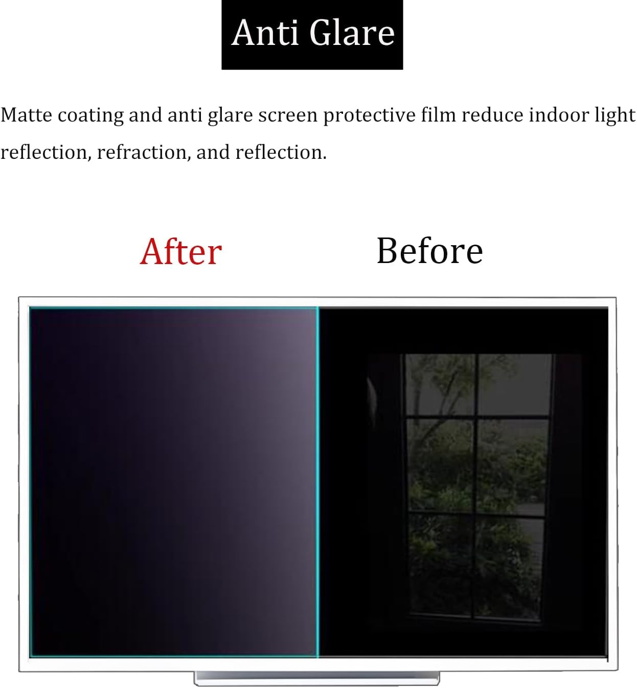 i-Tensodo Anti Blue Light Anti Glare Screen Protector for 27 Inch Digital Calendar Wall Touch Screen, Glare Filter UV Blocker Shield Cover Eye Protection Film