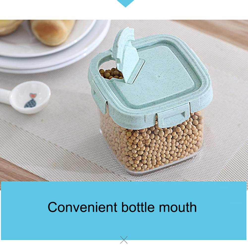 Contenitori Alimentari, Set di 3 Pezzi Alimenti Contenitori, Ideale per Zucchero, tè, caffè, Riso, con Airtight Coperchi, 800ml/1600ml/2100ml, Blue