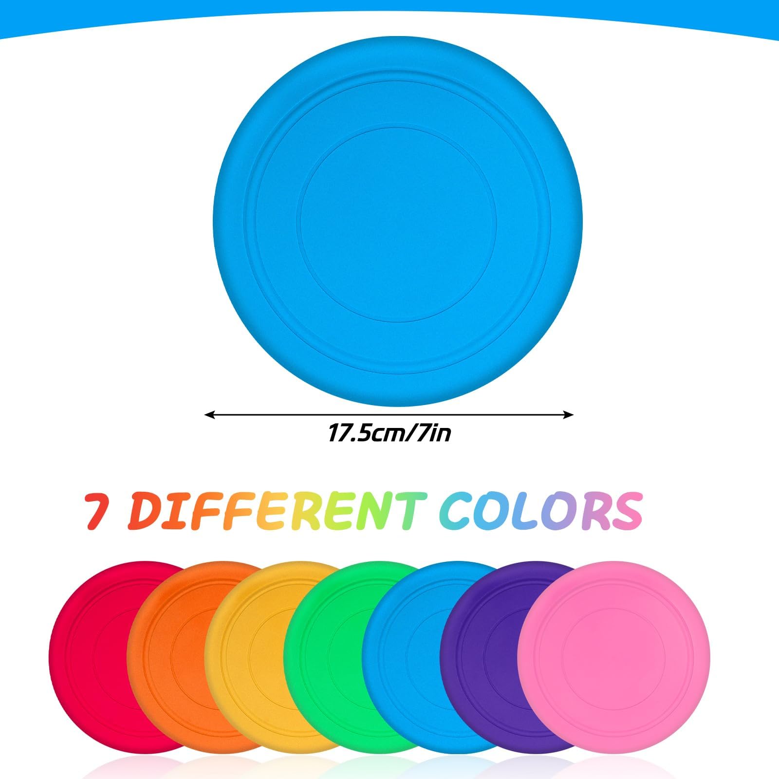 28 dischi volanti per bambini, 18 cm, in morbido silicone, dischi volanti per cani, giochi all'aperto, volantini per giardino, prato, giochi sportivi, scuola materna insegnamento