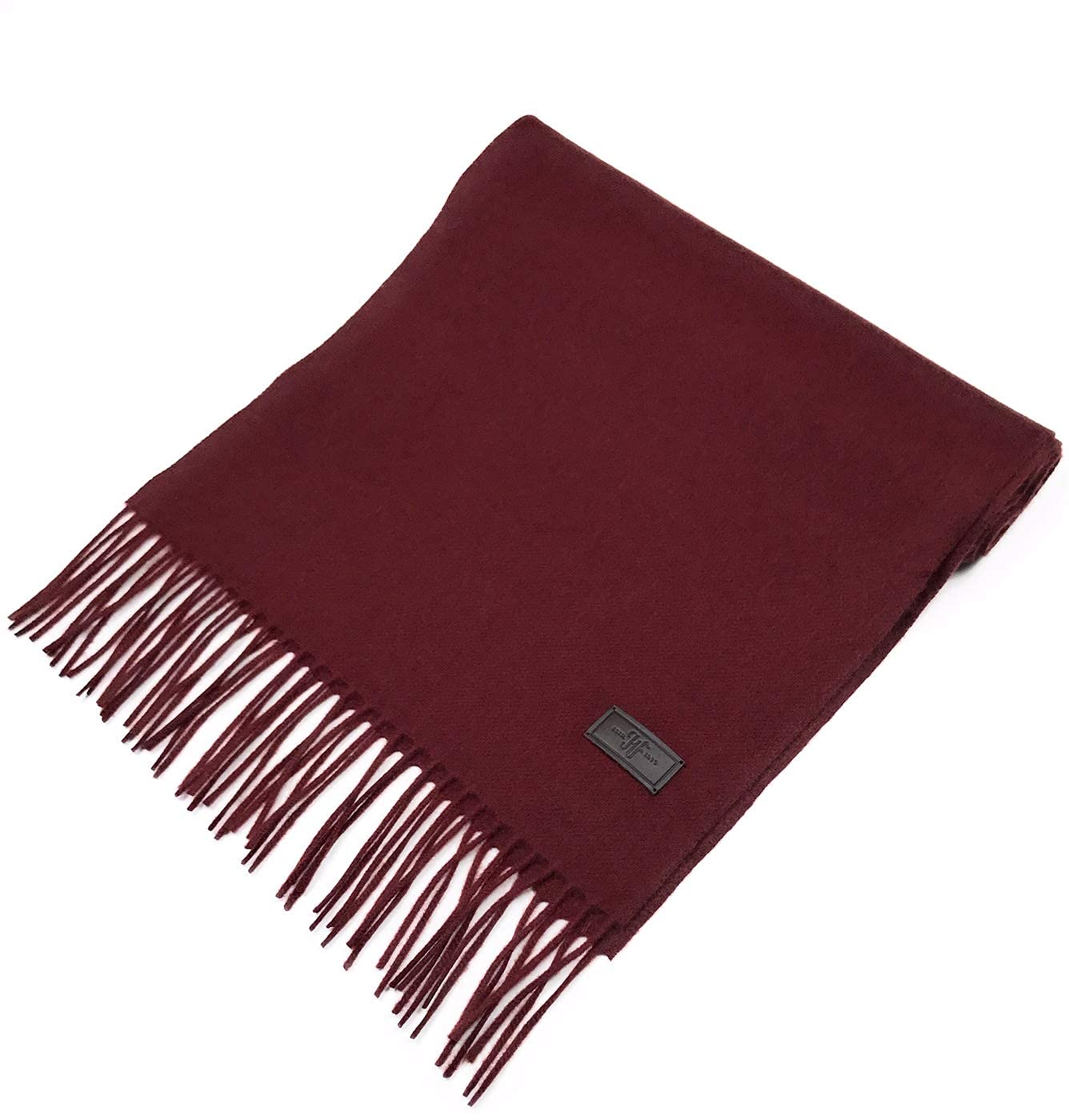 Hickey FreemanSolid 100% Italian Cashmere Scarf for Men – Ultra-Soft Men’s Winter Scarves, 72-Inches x 12-Inches